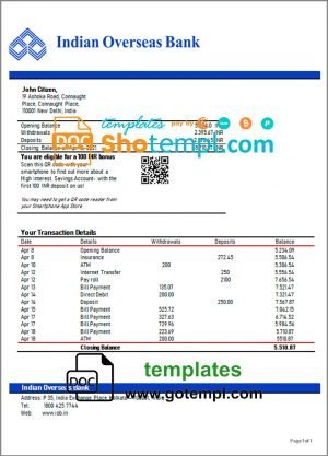 Georgia KaztransGas utility bill template in Word and PDF format, fully editable