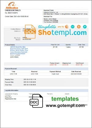 Netherlands ERLANO B. V. company payment invoice template in Word and PDF format, fully editable