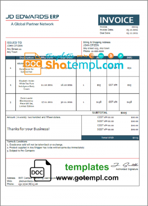 retail company earning statement in Word and PDf formats
