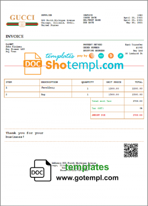 Poland hotel booking confirmation Word and PDF template, 2 pages