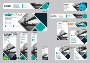 # complex dynamic editable banner template set of 13 PSD