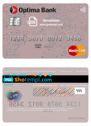 KFC payment check PSD template