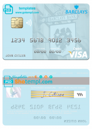 Greece Alpha bank mastercard credit card PSD template, version 3