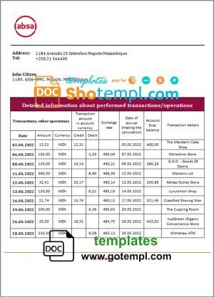 USA Microsoft invoice template in Word and PDF format, fully editable