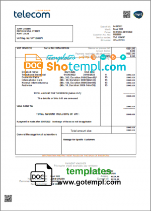 Norway Bank Norwegian AS bank statement easy to fill template in Word and PDF format
