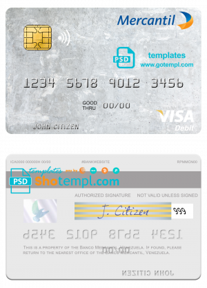 Andorra Andbank visa card debit card template in PSD format, fully editable