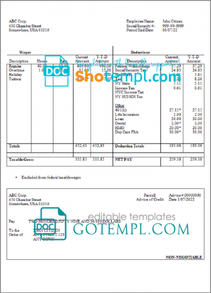 free simple IT service contract template, Word and PDF format