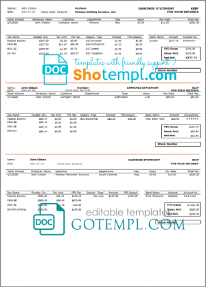 better help pay stub template in Word and PDF format