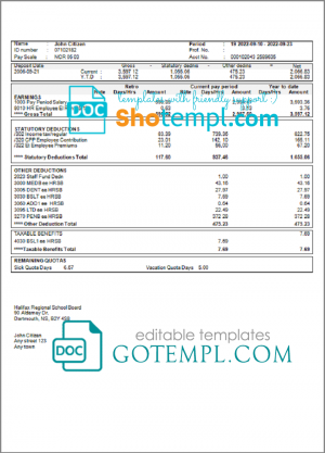 First Horizon bank company checking account statement Word and PDF template