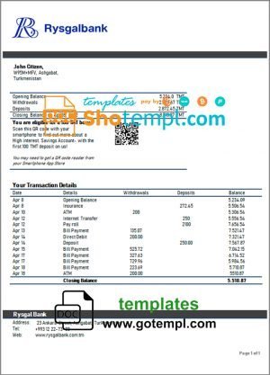 USA ICBC invoice template in Word and PDF format, fully editable