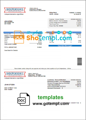 Real Estate Brokerage Commission Invoice template in word and pdf format