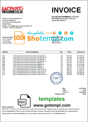 Mercantile Discount Bank business statement Word and PDF template