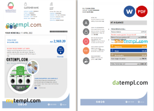Rwanda hotel booking confirmation Word and PDF template, 2 pages