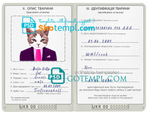 Tanzania travel visa PSD template, fully editable