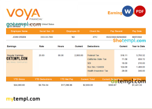 Free Freelance invoice template in word and pdf format
