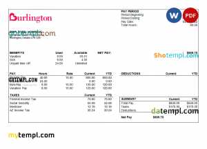 USA retail group company employee sheet template in Word and PDF format