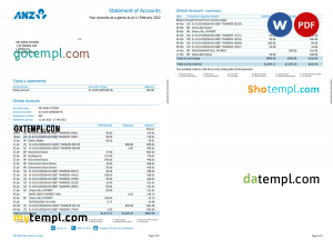 USA Rupert Stationary invoice template in Word and PDF format, fully editable