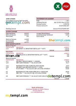 USA Xiaomi invoice template in Word and PDF (.doc and .pdf) format