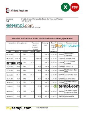 USA Woodlands water utility bill Word and PDF template