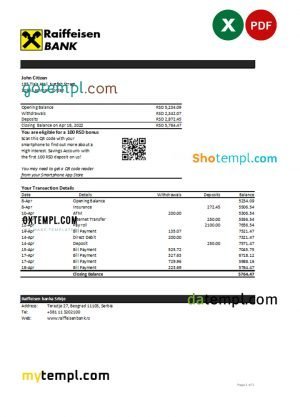 Iceland hotel booking confirmation Word and PDF template, 2 pages