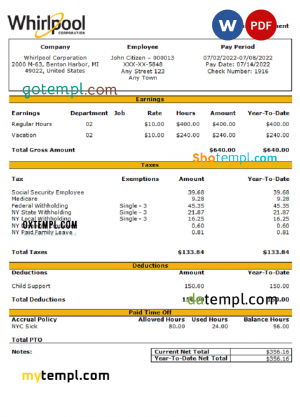 SMBC Bank firm account statement Word and PDF template