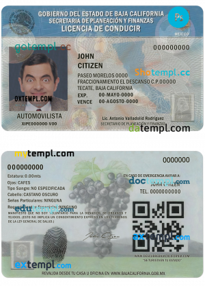 Germany driving license template in PSD format, fully editable, with all fonts