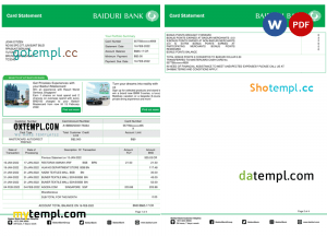 USA Varo bank statement Word and PDF template, 11 pages