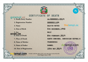 Afghanistan Citizen proof of registration card PSD template