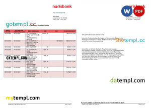 Bangladesh BRAC Bank statement Word and PDF editable template, 7 pages