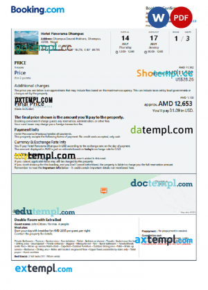 Sample Freelancer Invoice template in word and pdf format