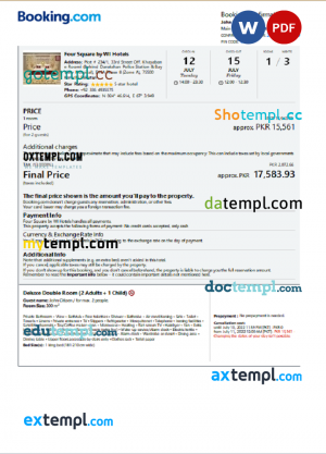 Hourly Invoice template in word and pdf format