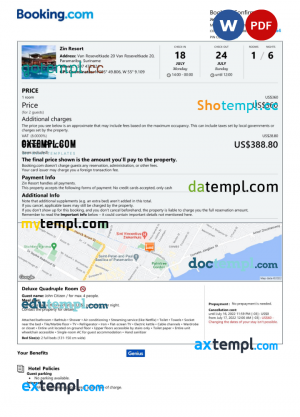 USA Abercrombie & Fitch invoice template Word and PDF template, fully editable