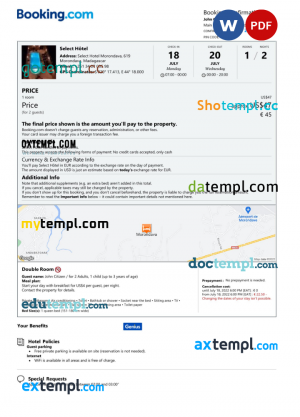 USA manufacturing company earning statement template in Word and PDF format