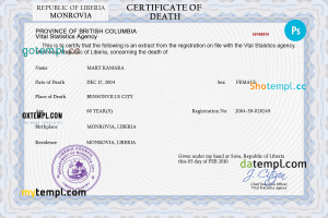 Tanzania travel visa PSD template, fully editable
