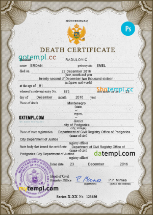 # flight death universal certificate PSD template, completely editable