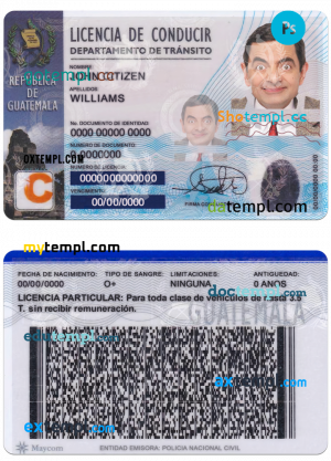Malaysia driving license template in PSD format, fully editable