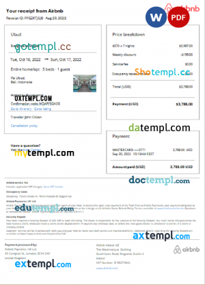 LOWE’S HOME CENTER payment receipt PSD template