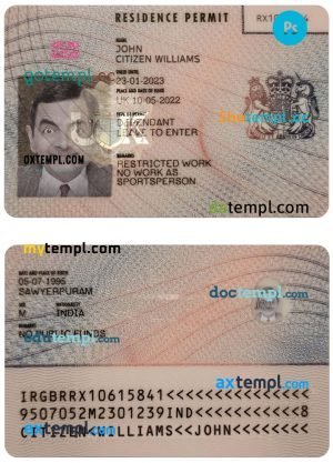 Guinea passport PSD files, scan and photo look templates (2018 present), 2 in 1