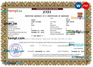 Palestine vital record birth certificate PSD template