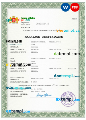 Saint Vincent and the Grenadines birth certificate PSD template, completely editable