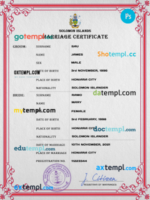 Taiwan business registration certificate Word and PDF template