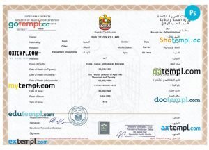Germany vehicle registration certificate PSD template, completely editable