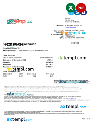 Cyprus bank statement 8 templates in one archive – with takeaway price