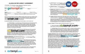 free alaska buyer agency agreement template, Word and PDF format