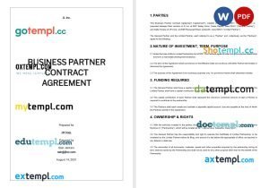 free free cleaning service contract template, Word and PDF format