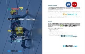 free contract proposal sample template, Word and PDF format