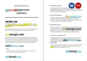 free credentialing contract template, Word and PDF format