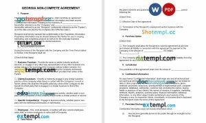free Internship Contract template, Word and PDF format