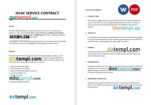 free simple contract employment agreement template, Word and PDF format
