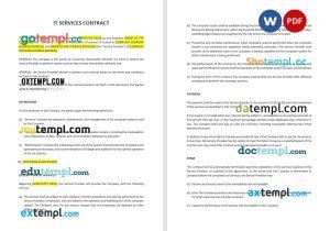 free IT contract template, Word and PDF format
